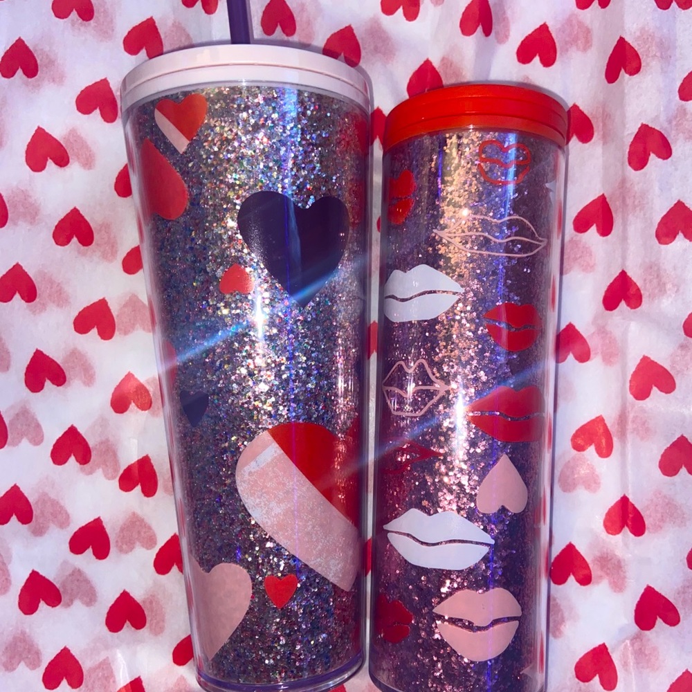 Valentine’s Day Starbucks tumblr and water bottle